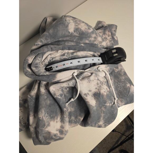 Artist Union Clothing Co Adult Medium tie-dye Hoodie Sweatshirt Grey White Cozy - Picture 3 of 8